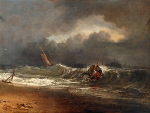 Pêcheurs sur une côte sous le vent par temps squally - Joseph Mallord William Turner